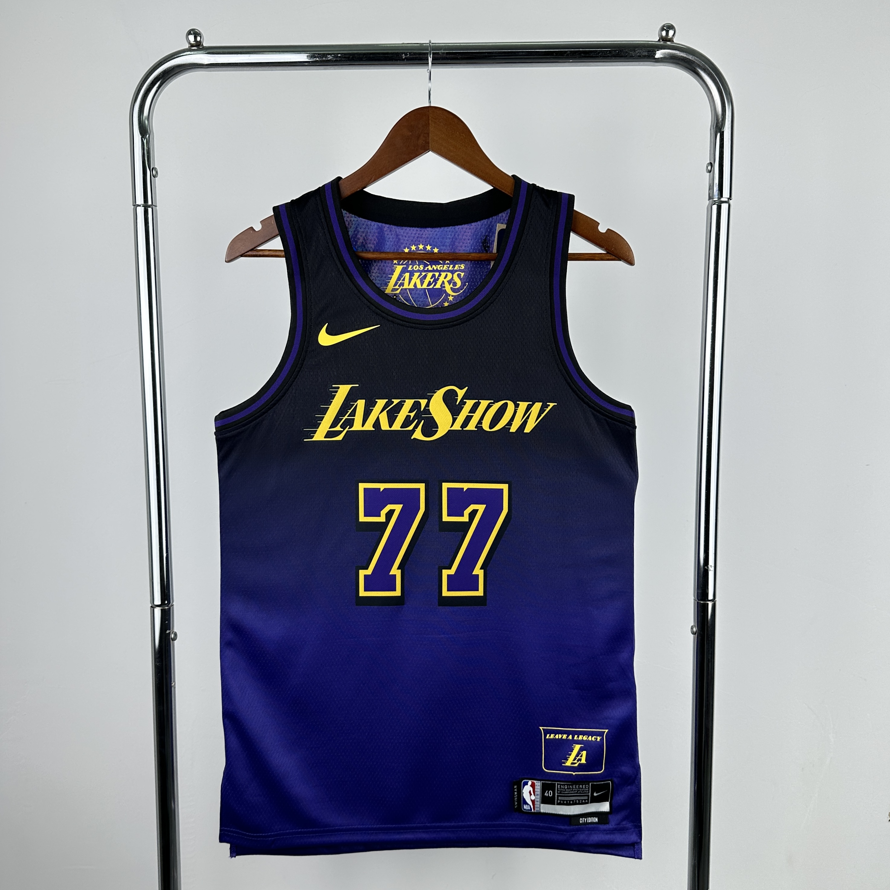Men Los Angeles Lakers #77 Doncic Purple City Edition Season Nike 2025 NBA Jersey
